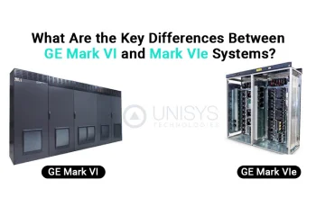 Image of the GE Mark VI control system and the GE Mark VIe control system